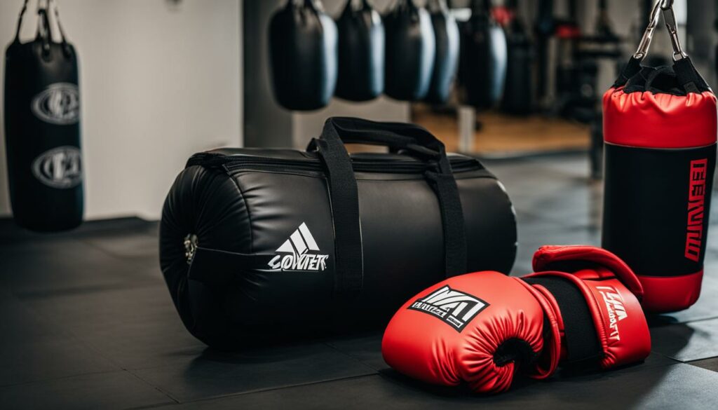 benefits of heavy bag training with MMA gloves and hand wraps